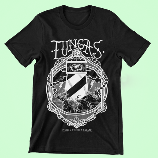 Playera Tungas | Respira y Vuelve a Navegar (Negro)